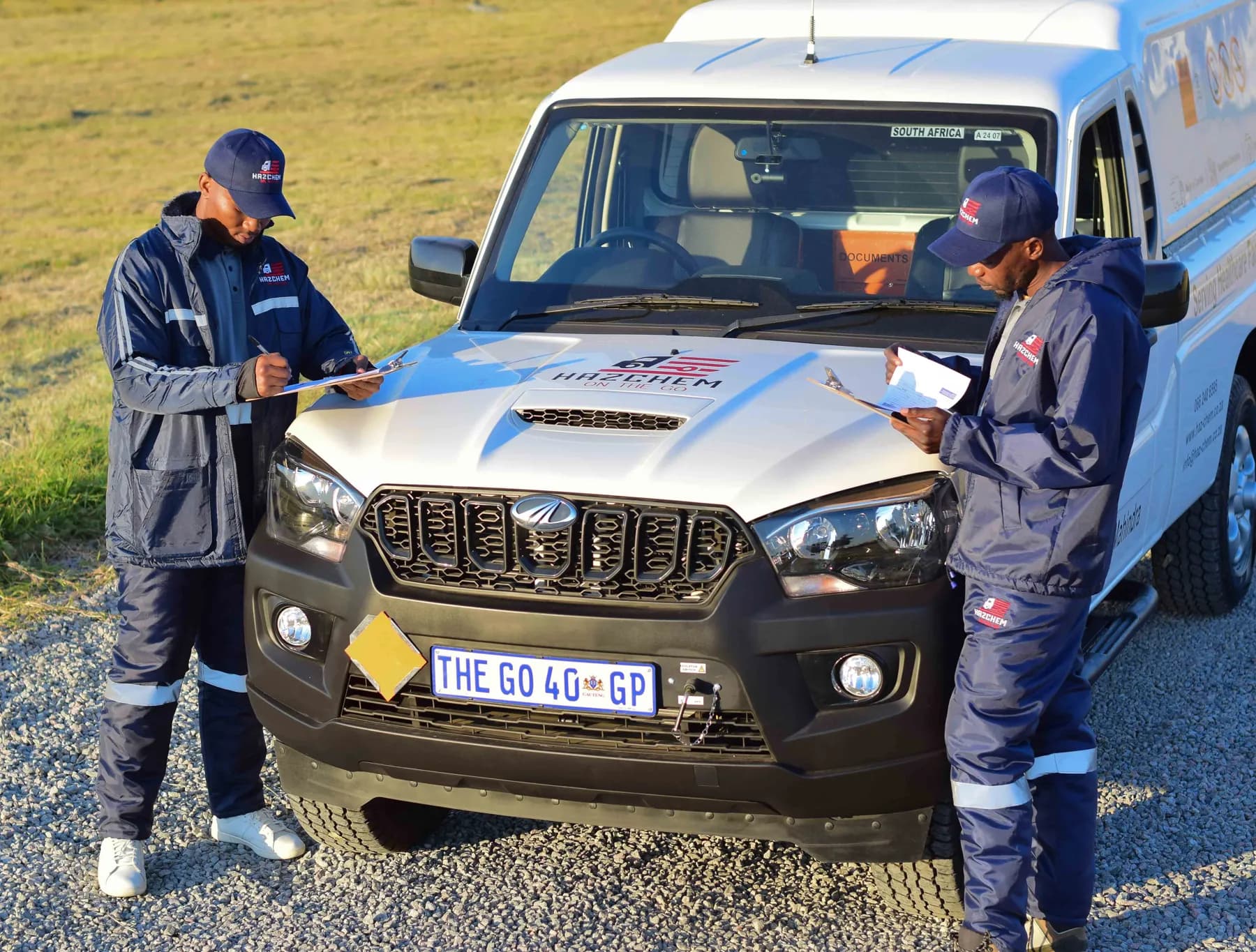 Crew completing a vehicle check